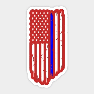 Thin blue line Sticker